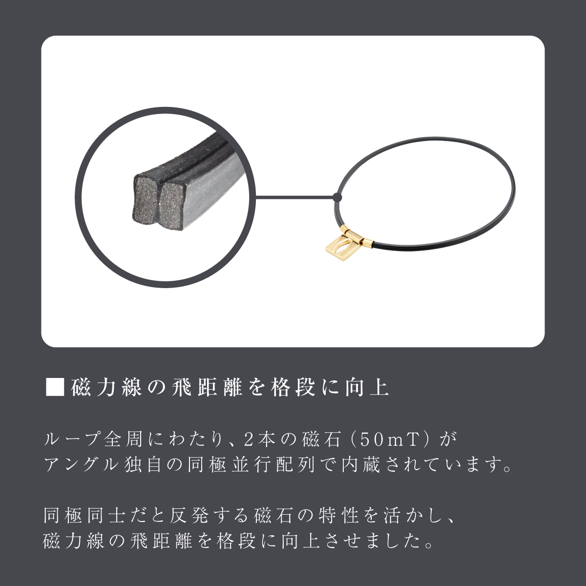 【磁気ネックレス】ANGLE e.MODEL 01 NECKLACE TIGERS Ver. Type-A